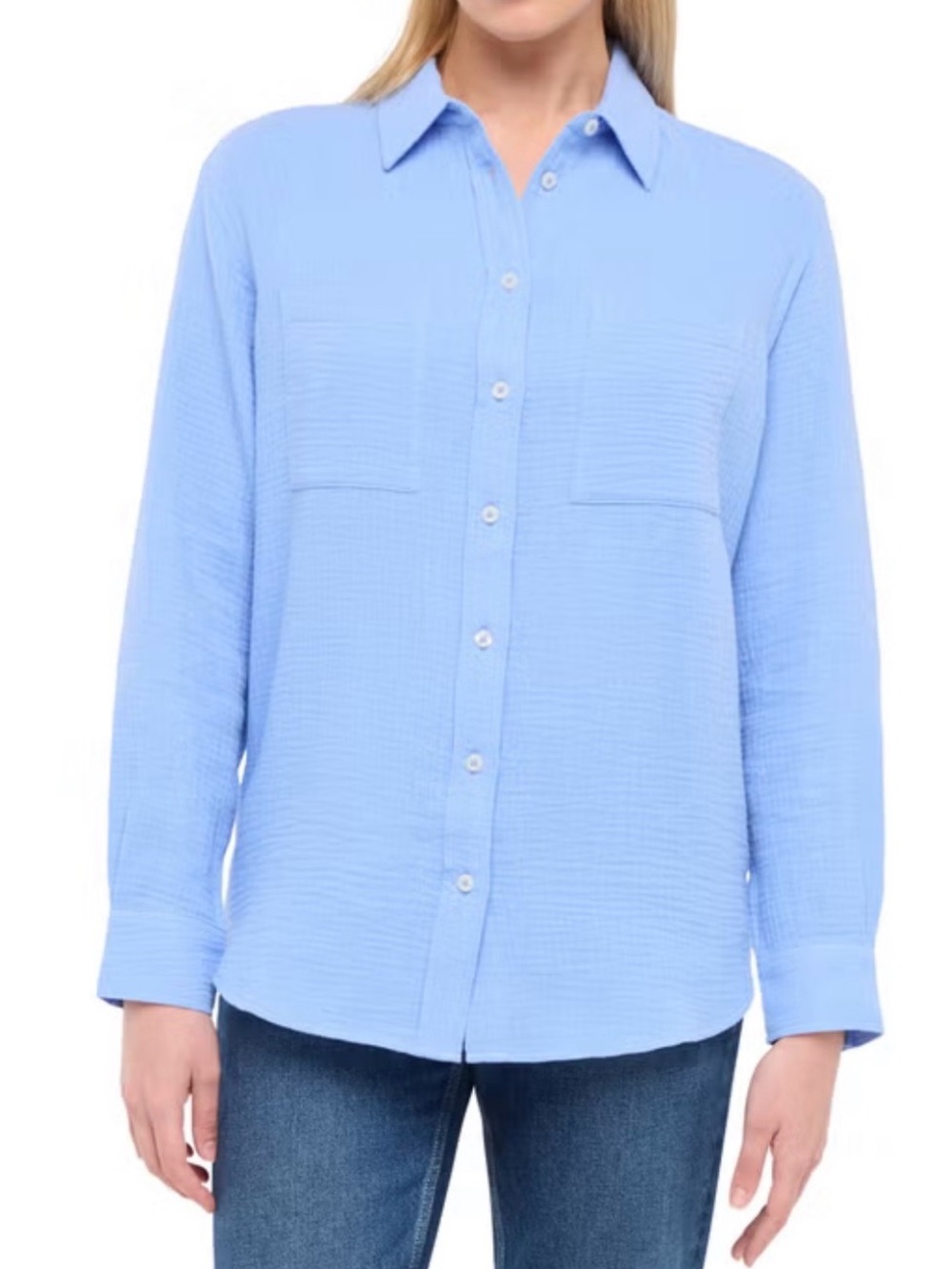 Gap Women's Cotton Gauze Button Up Shirt